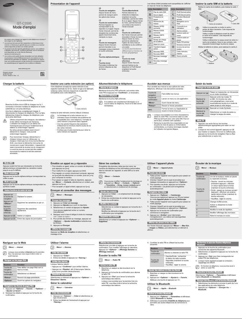 Página 1 del manual Manual de usuario Samsung C3595