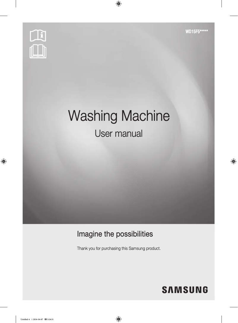 Página 1 del manual Manual de usuario Samsung WD15F5K5ASG