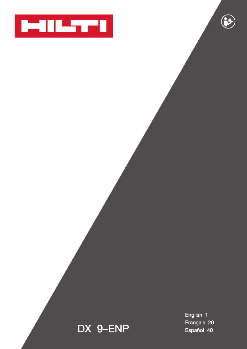 Page 1 de la notice Manuel utilisateur Hilti DX 9-ENP