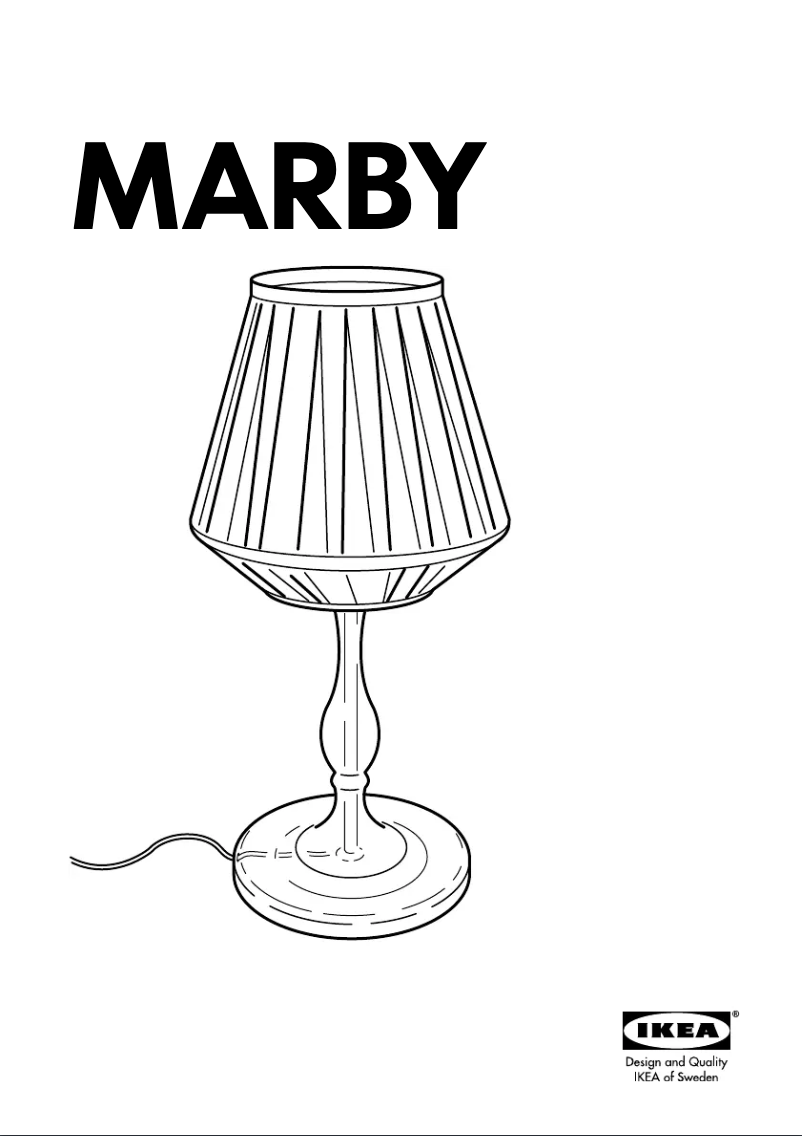 Page 1 de la notice Manuel utilisateur Ikea MARBY
