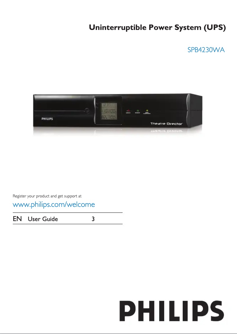 Page n°1 - Manuel utilisateur Philips SPB4230WA