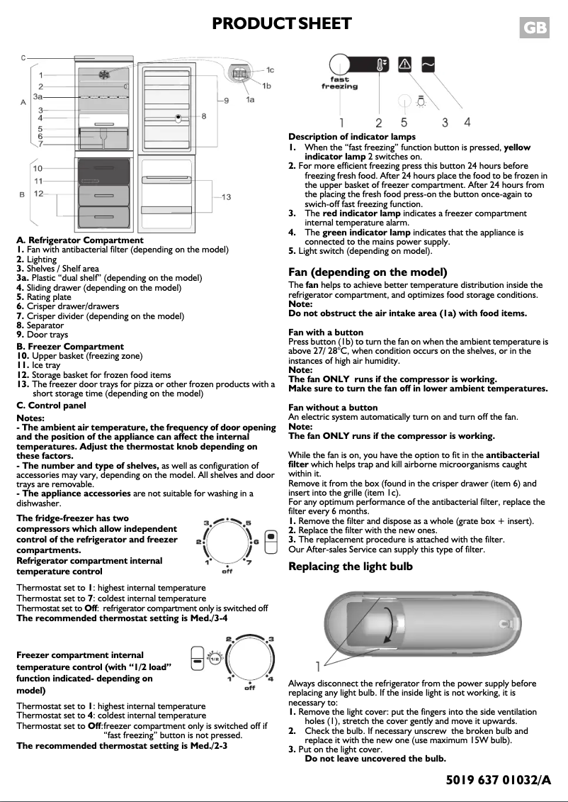Página 1 del manual Manual de usuario Whirlpool ARC 5865 IX