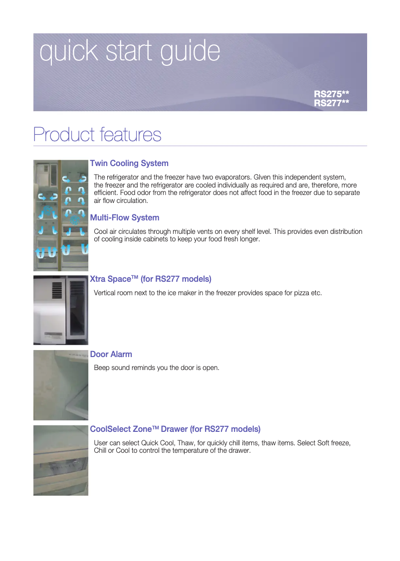 Page 1 de la notice Guide d'installation Samsung RSA1UTPE