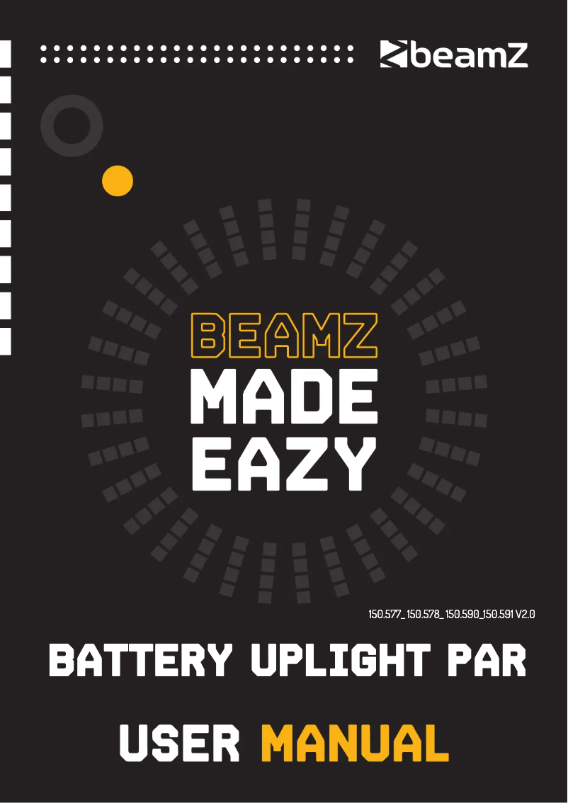 Page 1 de la notice Manuel utilisateur BeamZ BBP94