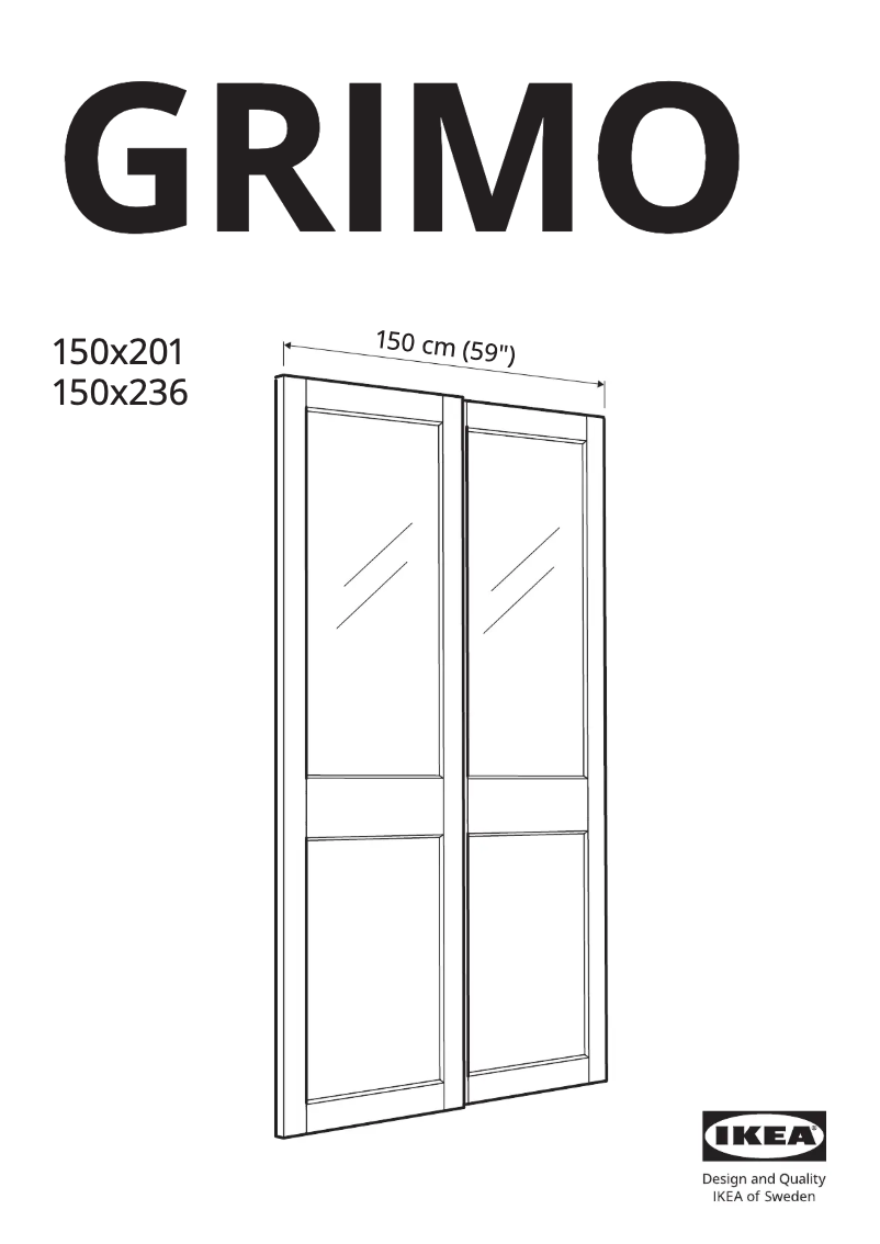 Page 1 de la notice Manuel utilisateur Ikea GRIMO 005.601.62