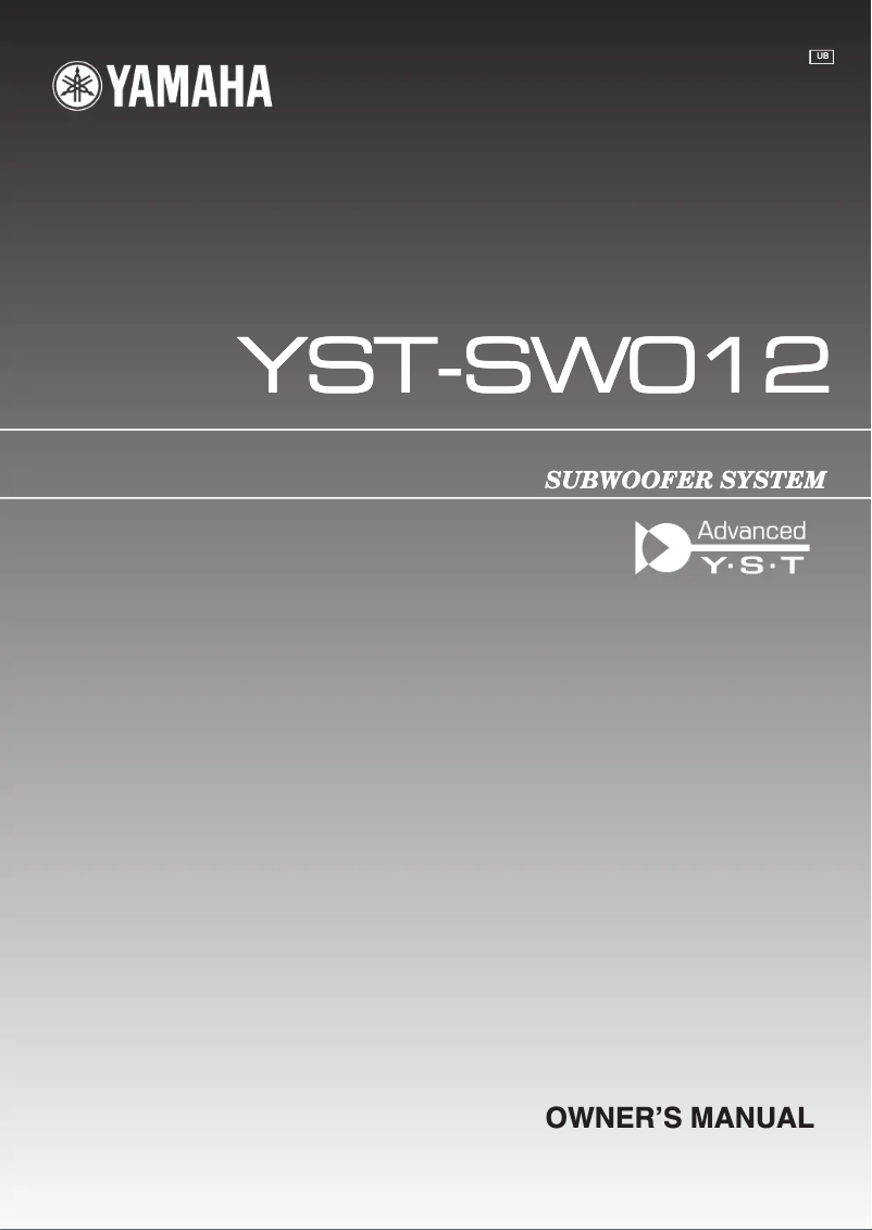 Page 1 de la notice Manuel d'utilisation et d'entretien Yamaha YHT-397BL