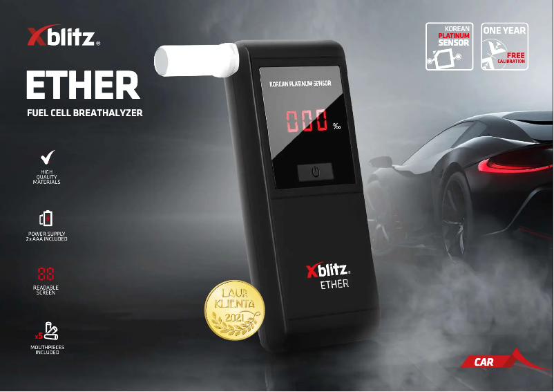 Page 1 de la notice Fiche technique Xblitz Ether