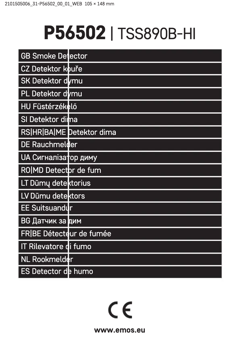 Page 1 de la notice Manuel utilisateur Emos TSS890B-HI