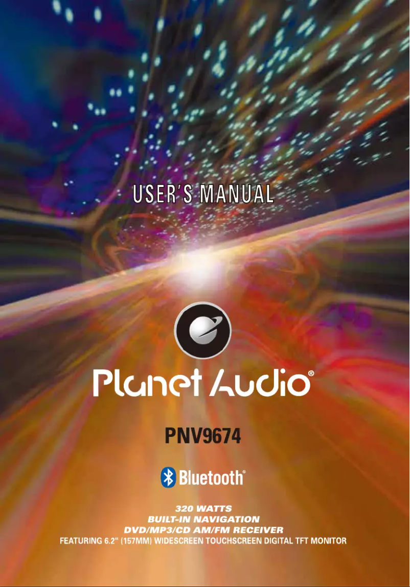 Page 1 of the manual User Manual Planet Audio PNV9674RC