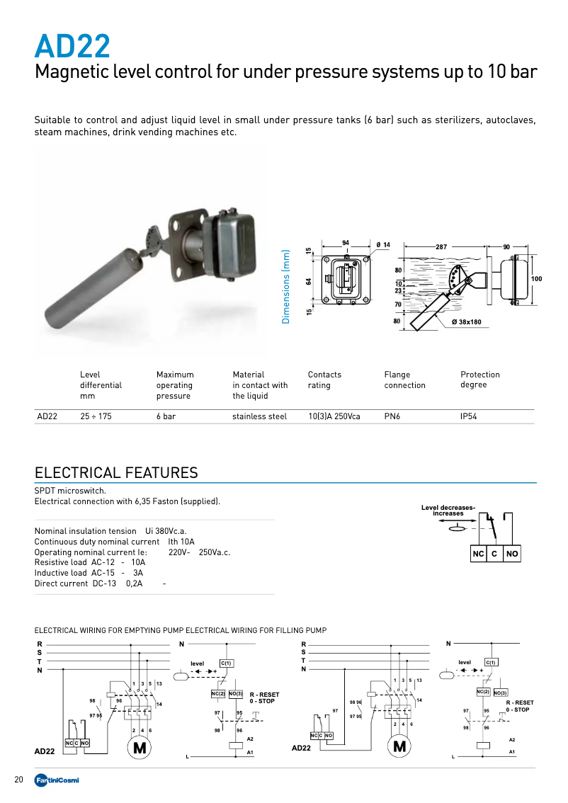 Page 1 de la notice Manuel utilisateur Fantini Cosmi AD22