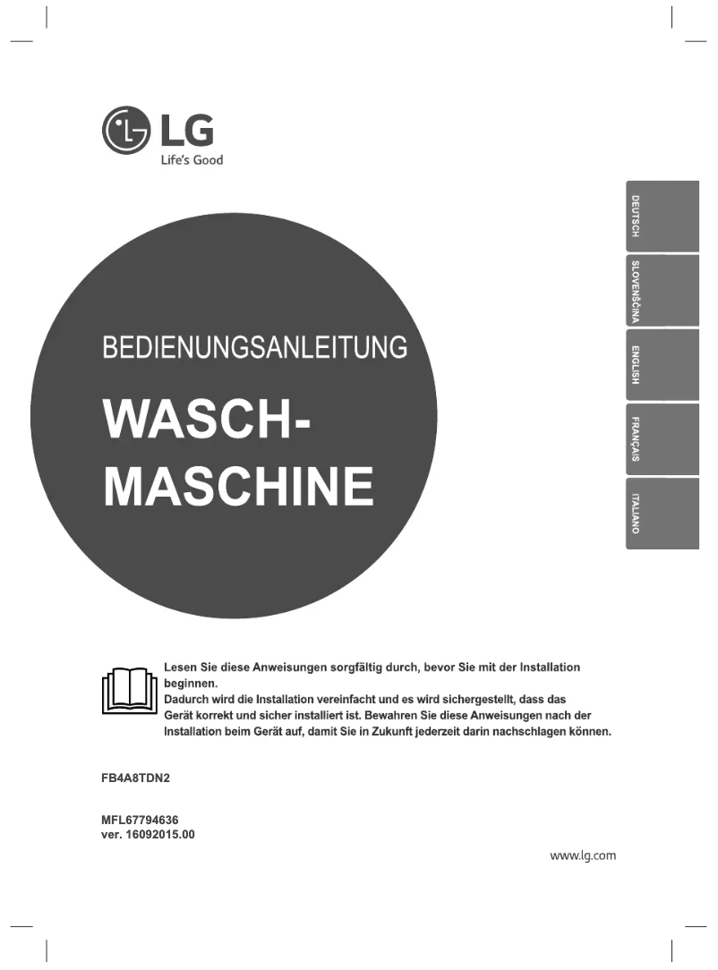 Page 1 de la notice Manuel utilisateur LG FB4A8TDN2