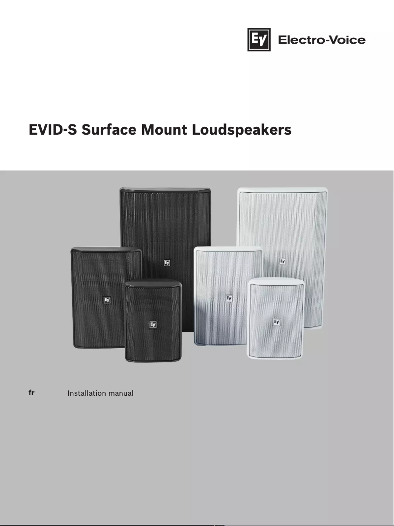 Page 1 de la notice Guide d'installation Electro-Voice EVID-S8.2T