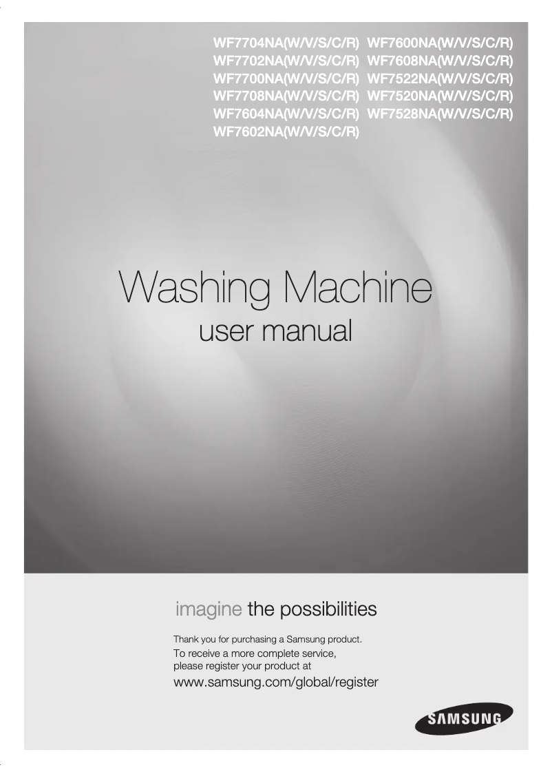 Página 1 del manual Manual de usuario Samsung WF7604NAV