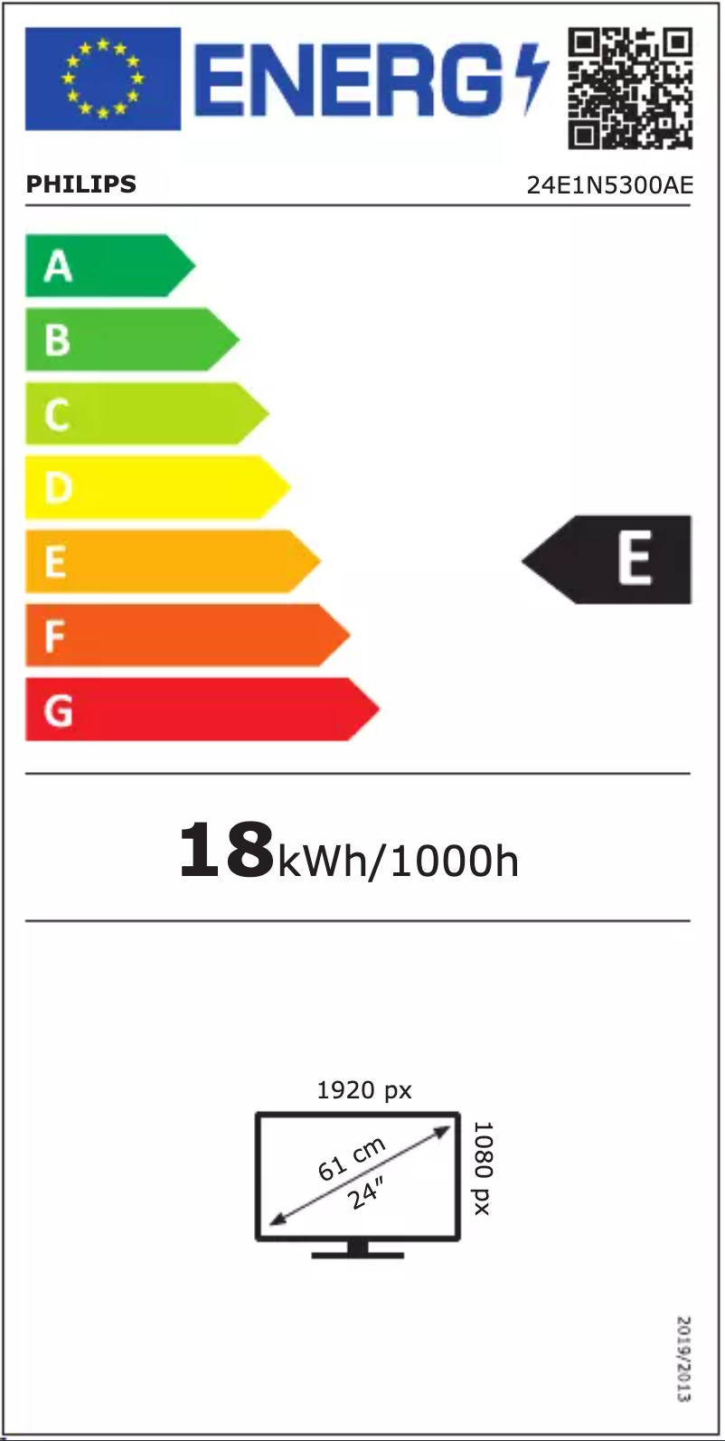 Page n°1 - Label énergétique Philips 24E1N5300AE