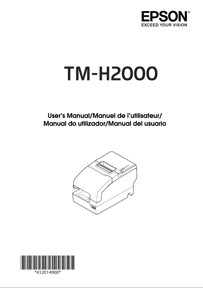 Page 1 de la notice Manuel utilisateur Epson TM-H2000