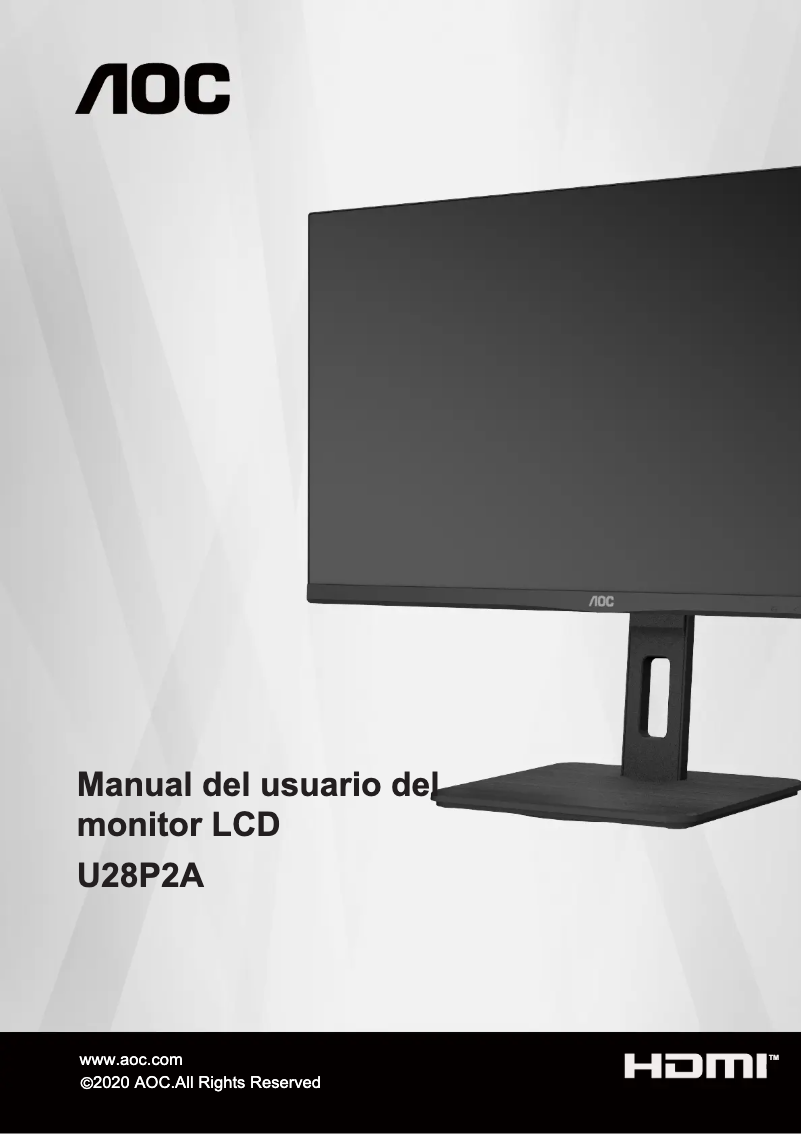 Página 1 del manual Etiqueta energética AOC U28P2A