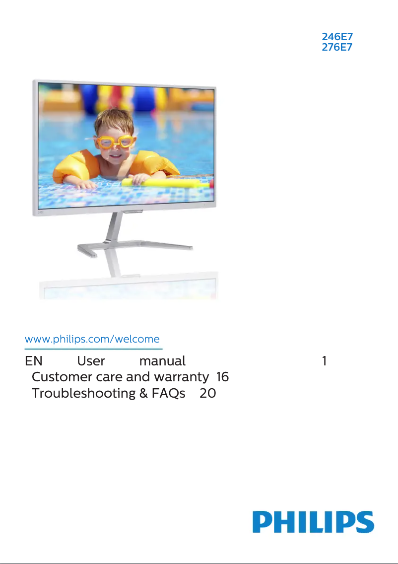 Página 1 del manual Manual de usuario Philips E Line 276E7QDSB