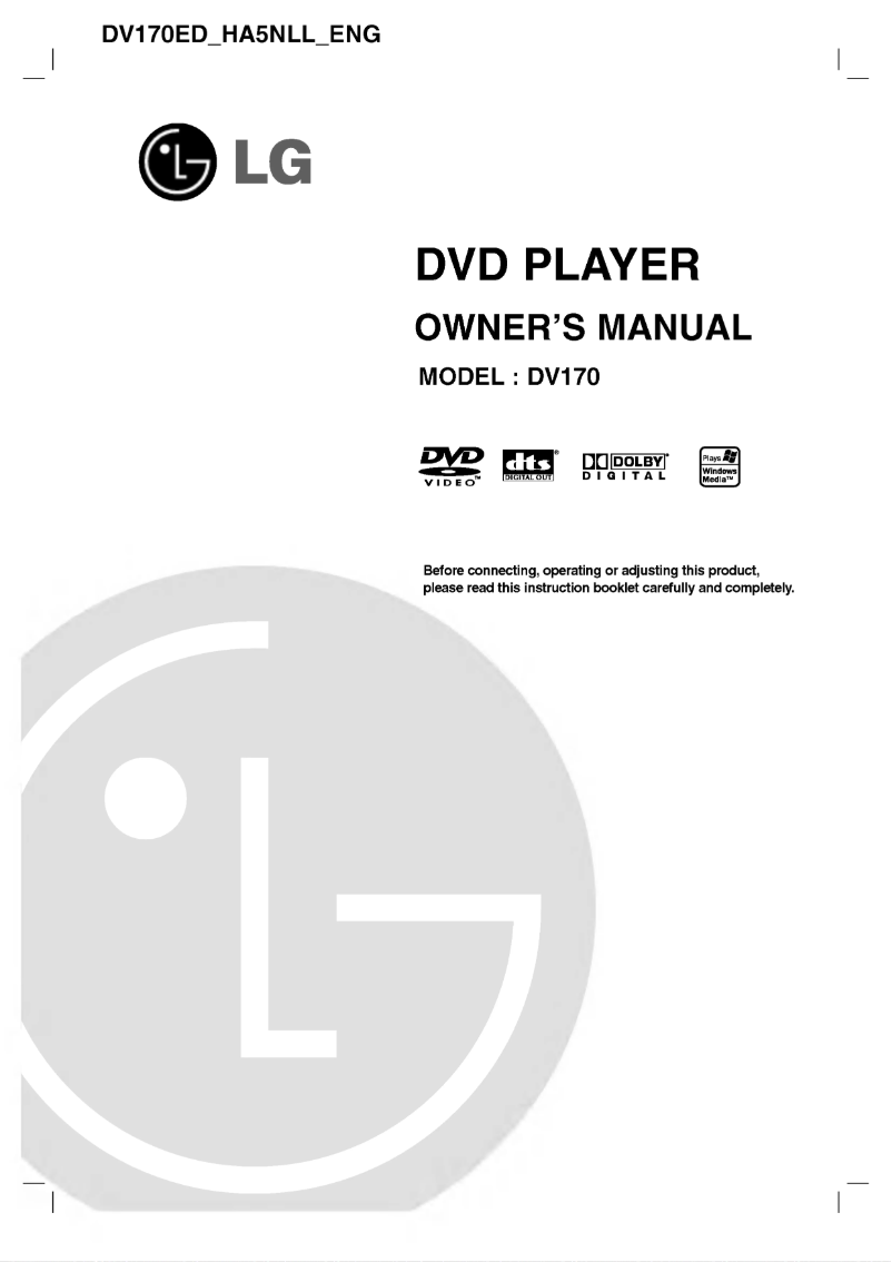 Page 1 of the manual User Manual LG DV170