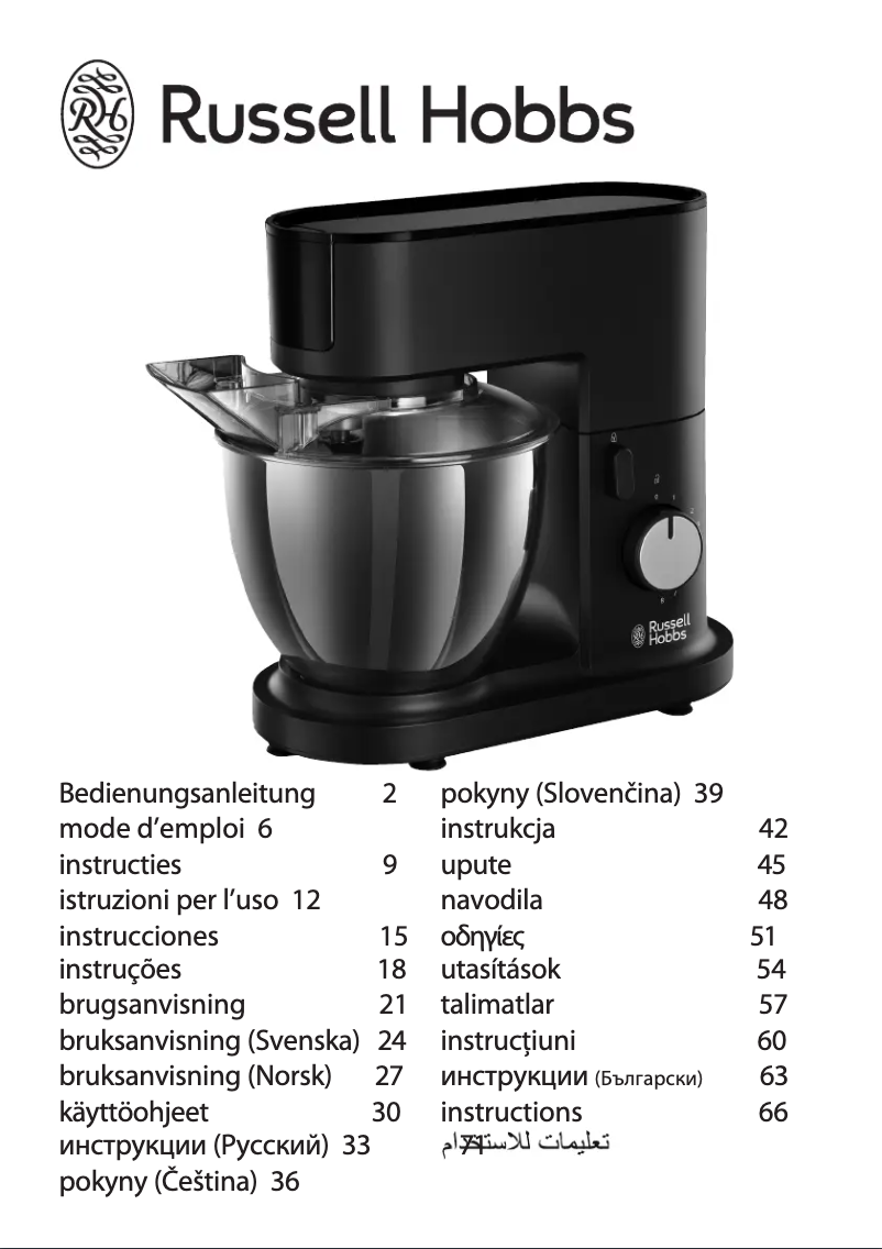 Page 1 de la notice Manuel utilisateur Russell Hobbs Desire 20356-56