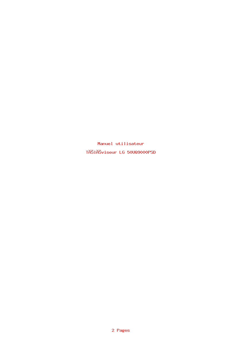Image de la première page du manuel de l'appareil 50UQ9000PSD