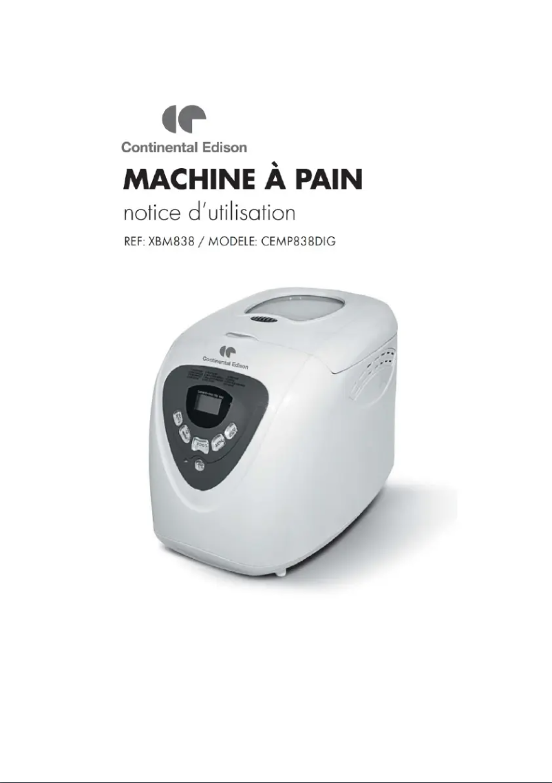 Page 1 de la notice Manuel utilisateur Continental Edison CEMP838DIG