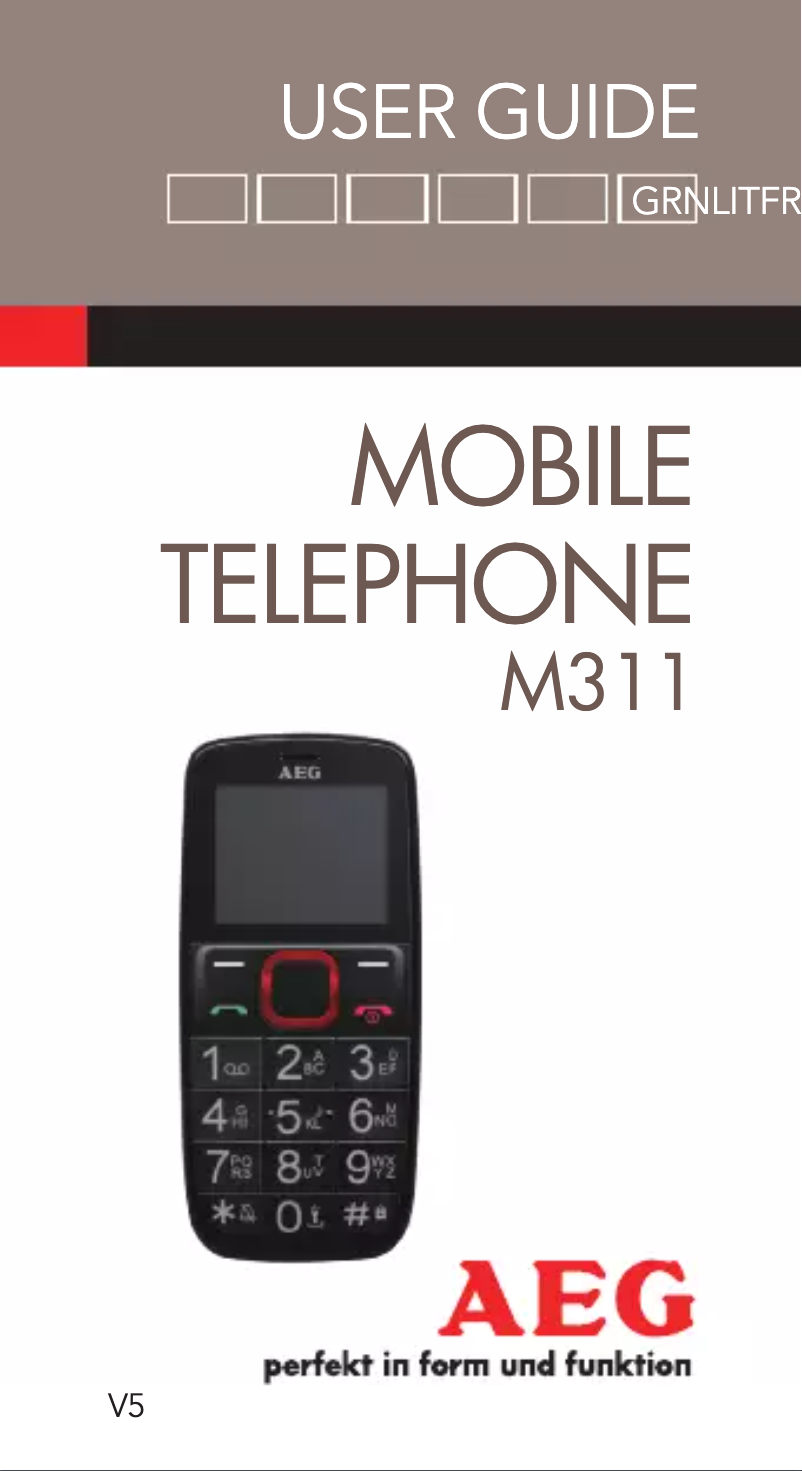 Page 1 de la notice Manuel utilisateur AEG Voxtel M311