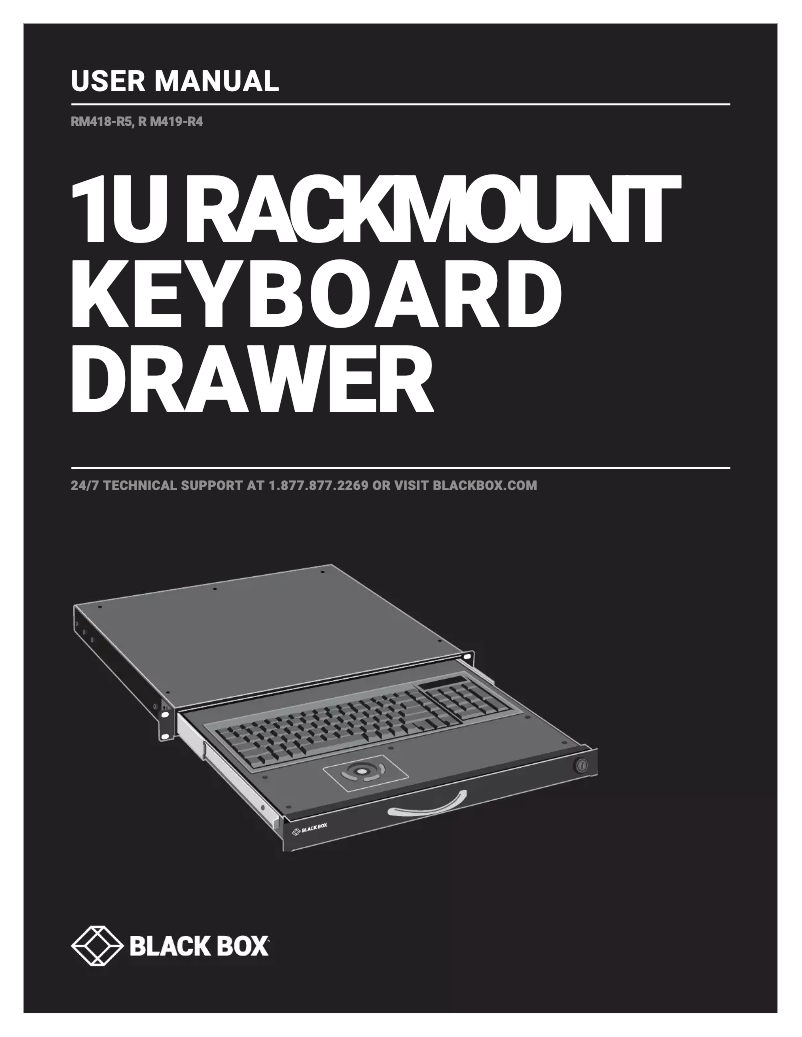 Page 1 de la notice Manuel utilisateur Black Box RM418-R5