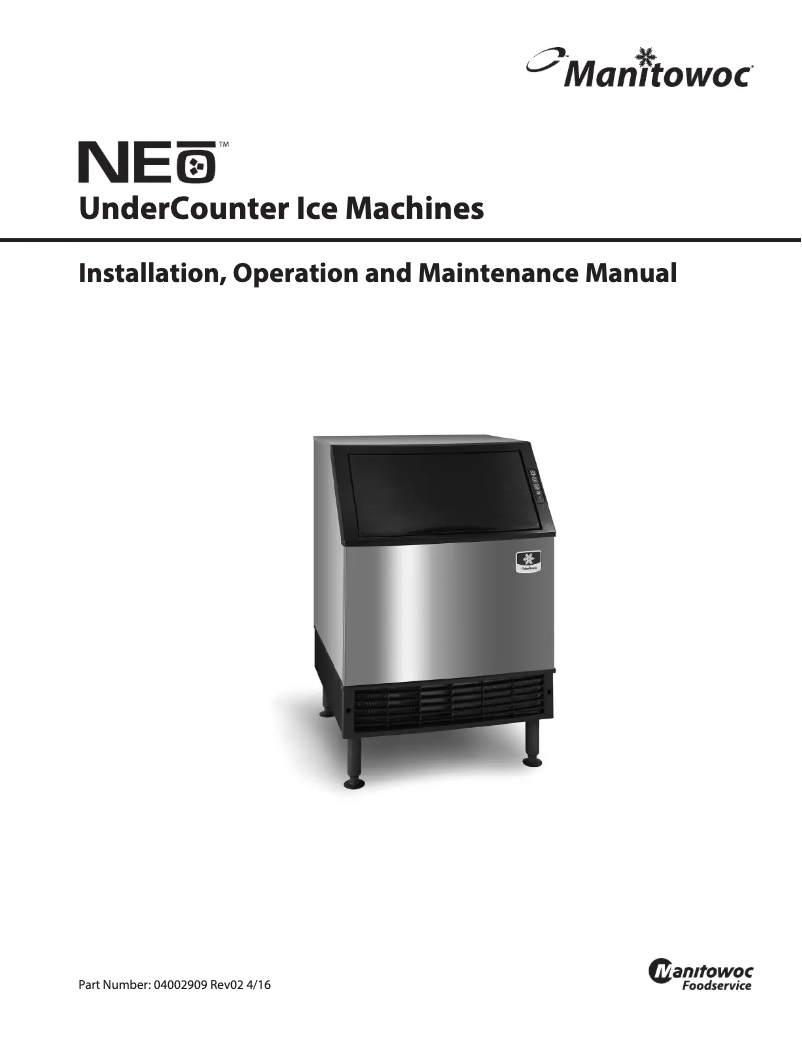 Página 1 del manual Manual de usuario Manitowoc UD-0310A