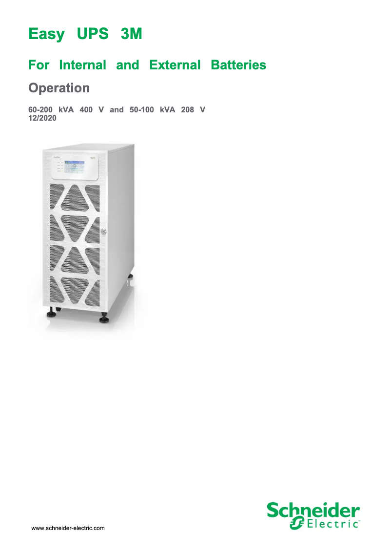 Page 1 de la notice Manuel utilisateur APC Easy UPS 3M