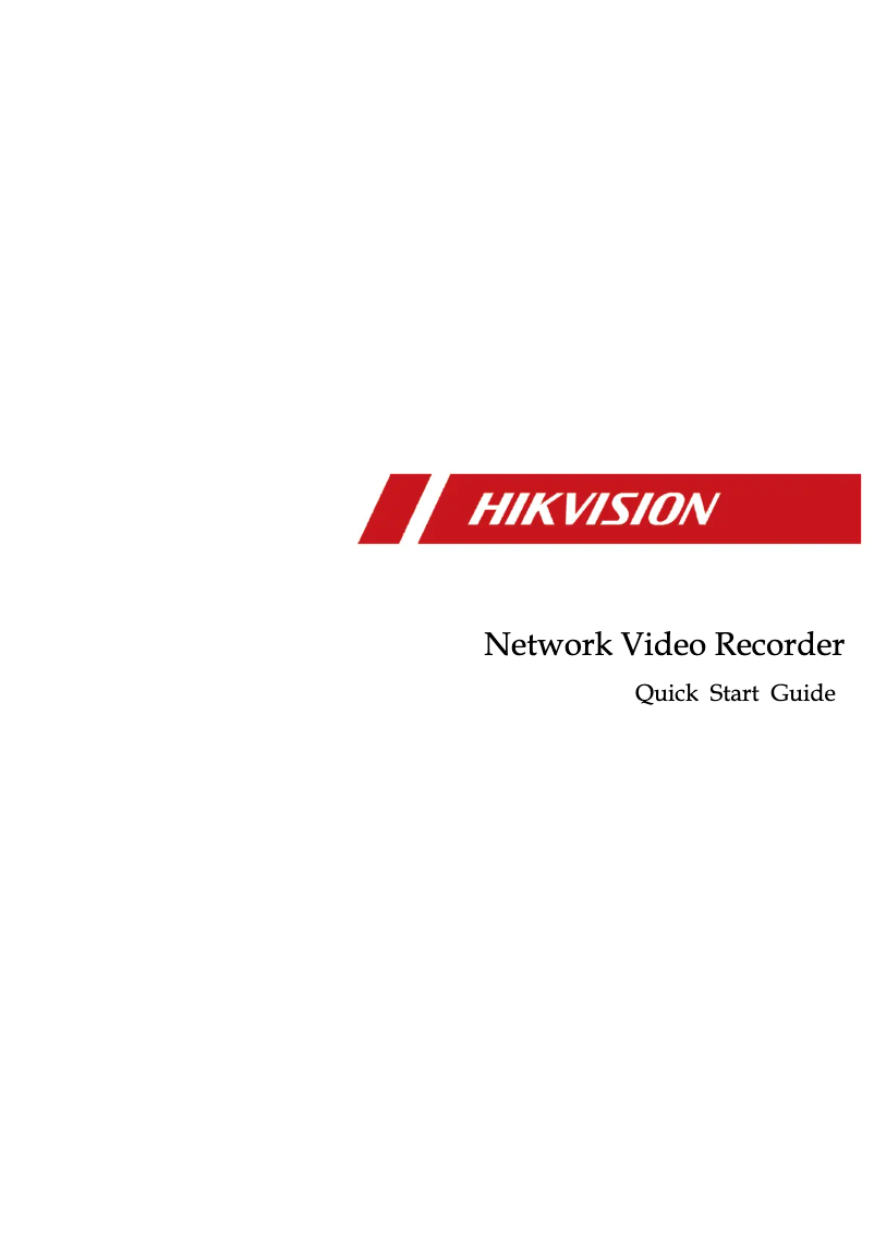 Page 1 de la notice Manuel utilisateur Hikvision NK42E1H