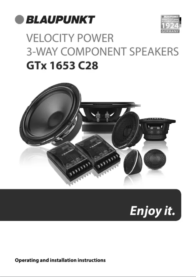 Page 1 de la notice Manuel utilisateur Blaupunkt GTx 1653 C28