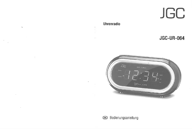 Page 1 de la notice Manuel utilisateur JGC UR-064