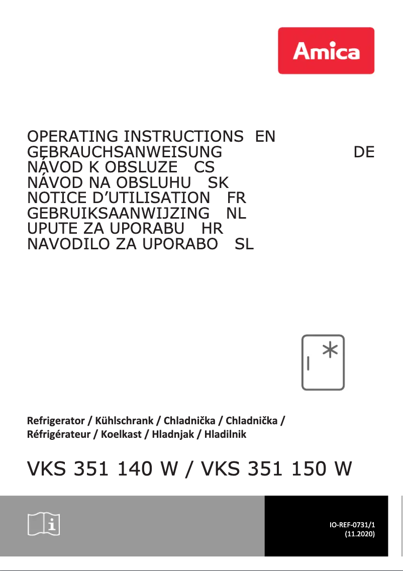Page 1 de la notice Manuel utilisateur Amica VKS 351 140 W