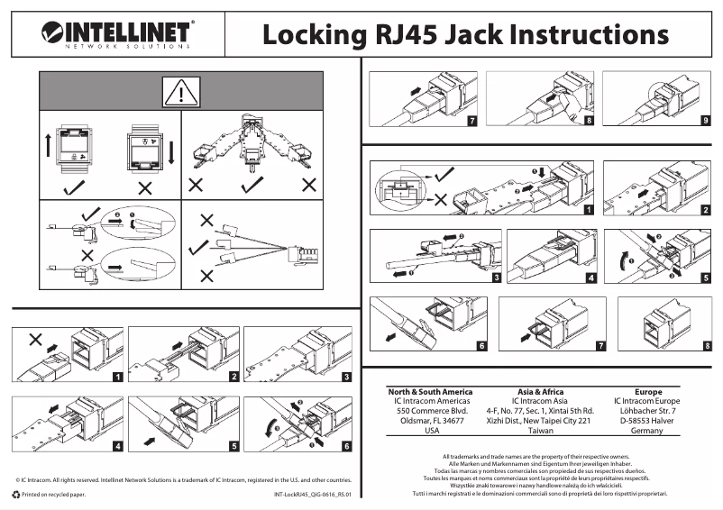 Page 1 de la notice Manuel utilisateur Intellinet 790772