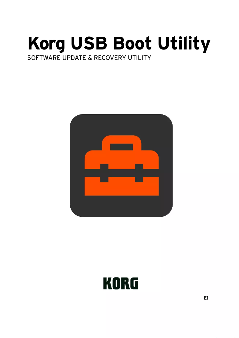 Page 1 de la notice Manuel utilisateur Korg USB Boot Utility