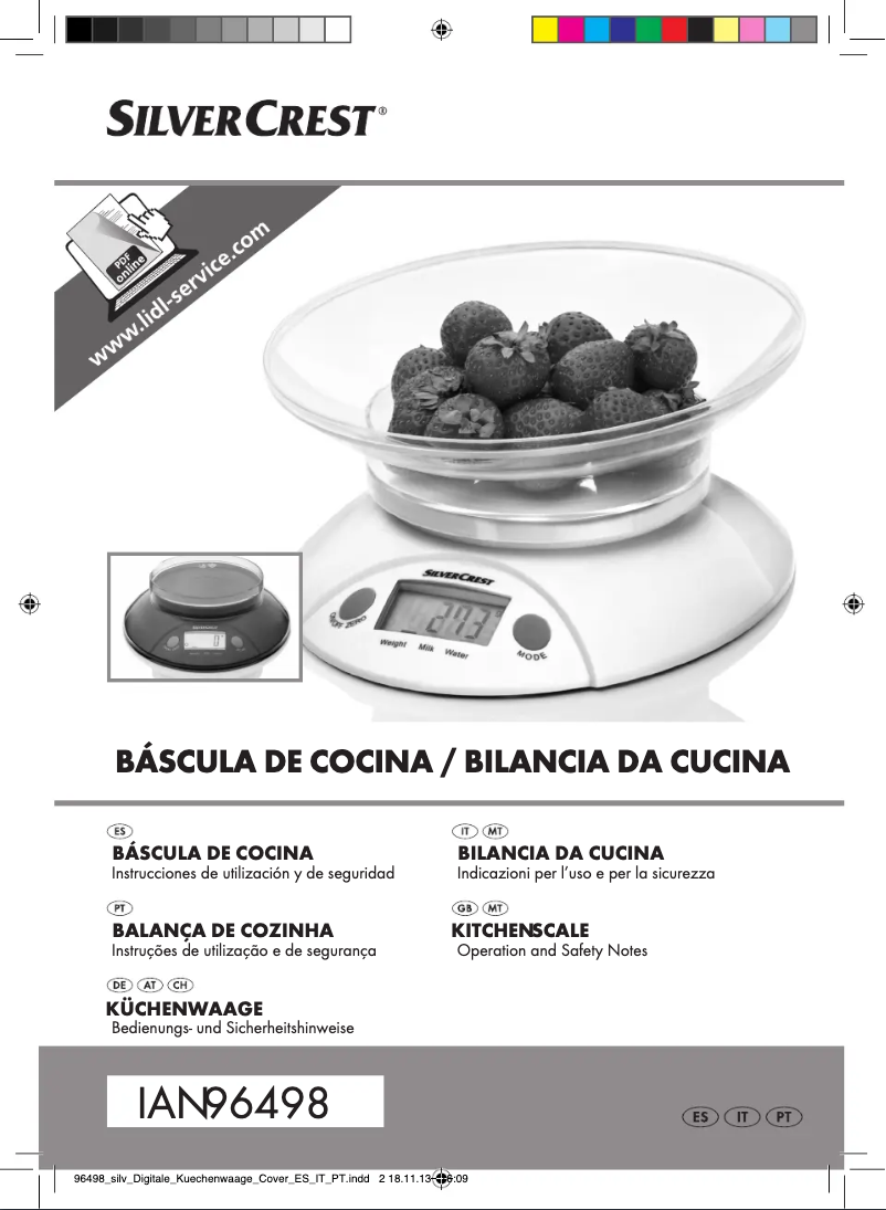 Page 1 de la notice Manuel utilisateur SilverCrest IAN 96498