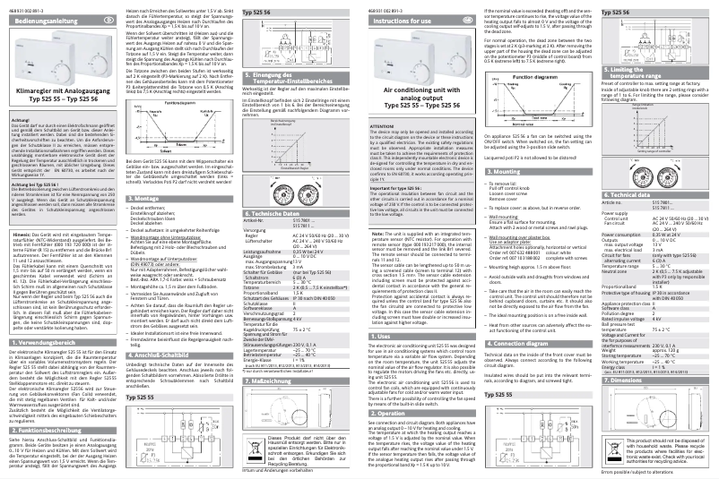 Image de la première page du manuel de l'appareil KLR-E 52556