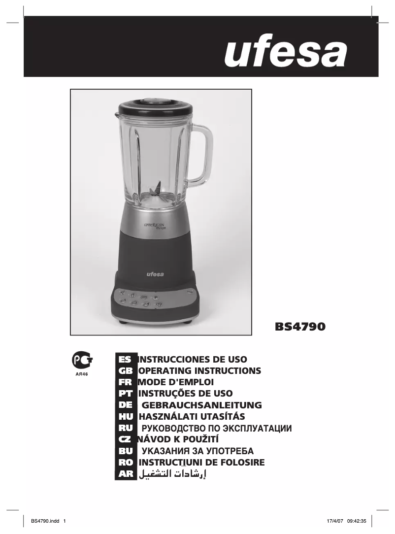 Page 1 de la notice Manuel utilisateur Ufesa BS4790