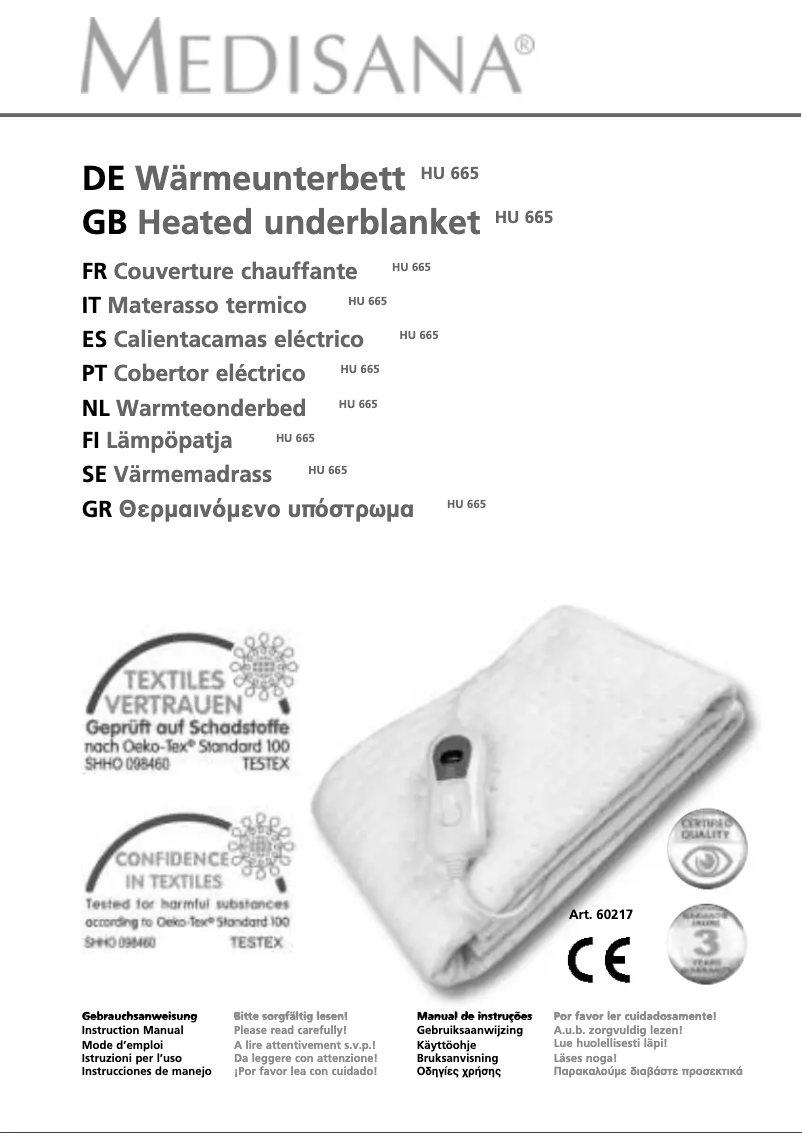 Página 1 del manual Manual de usuario Medisana HU 665