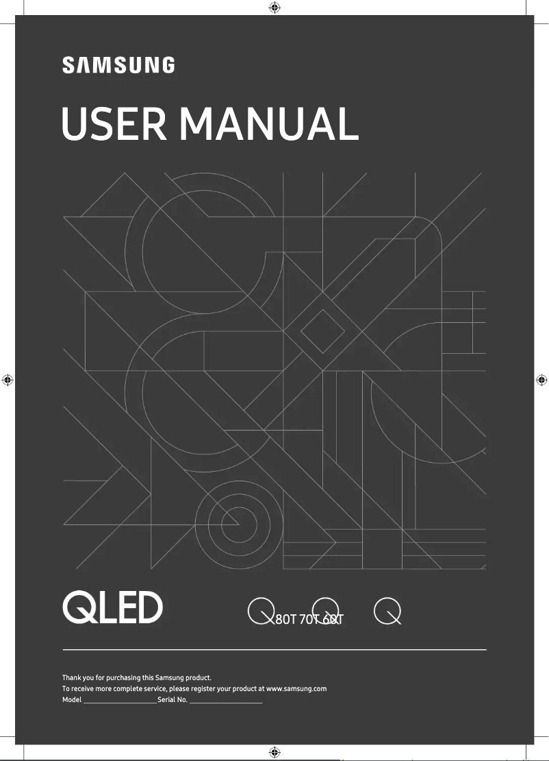 Page 1 de la notice Manuel utilisateur Samsung QA50Q60TAG