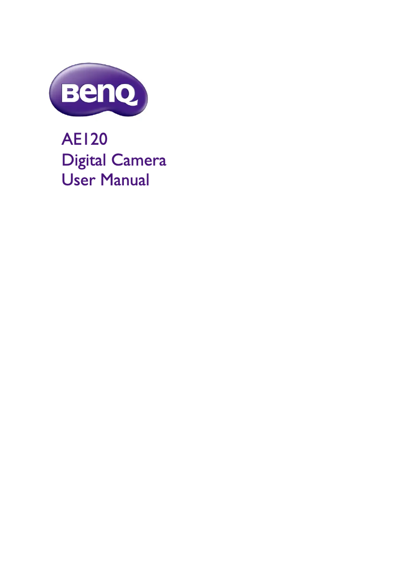 Page 1 of the manual User Manual BenQ 9H.A2H01.9AA