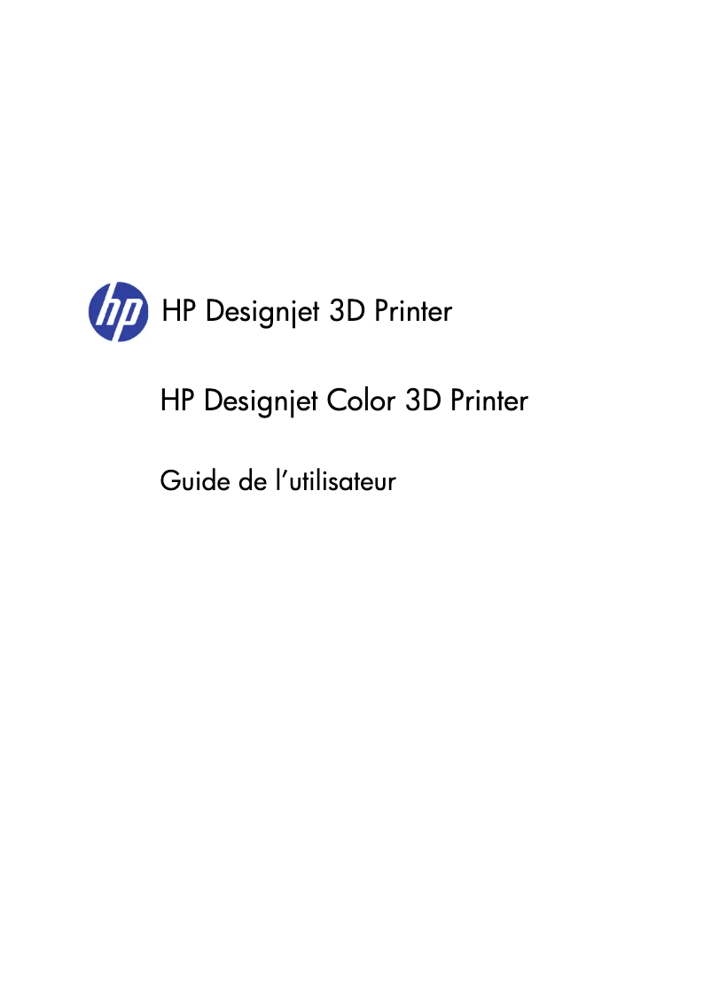 Página 1 del manual Manual de usuario HP DesignJet 3D