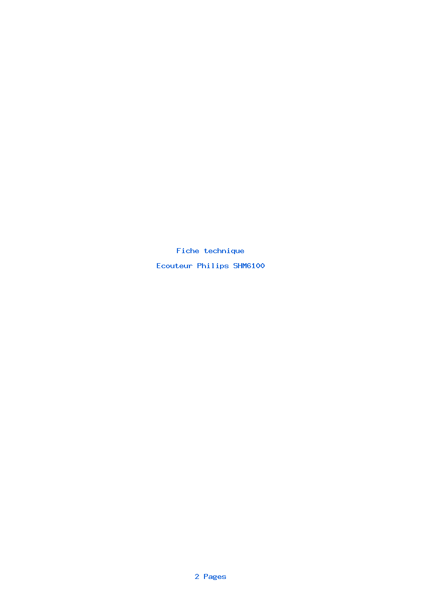 Image de la première page du manuel de l'appareil SHM6100