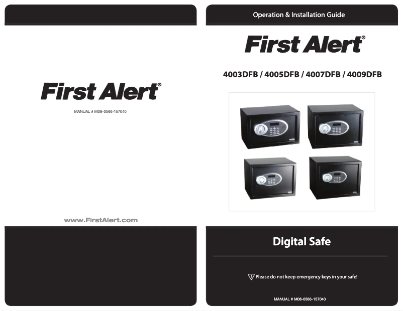 Page 1 de la notice Manuel utilisateur First Alert 4003DFB