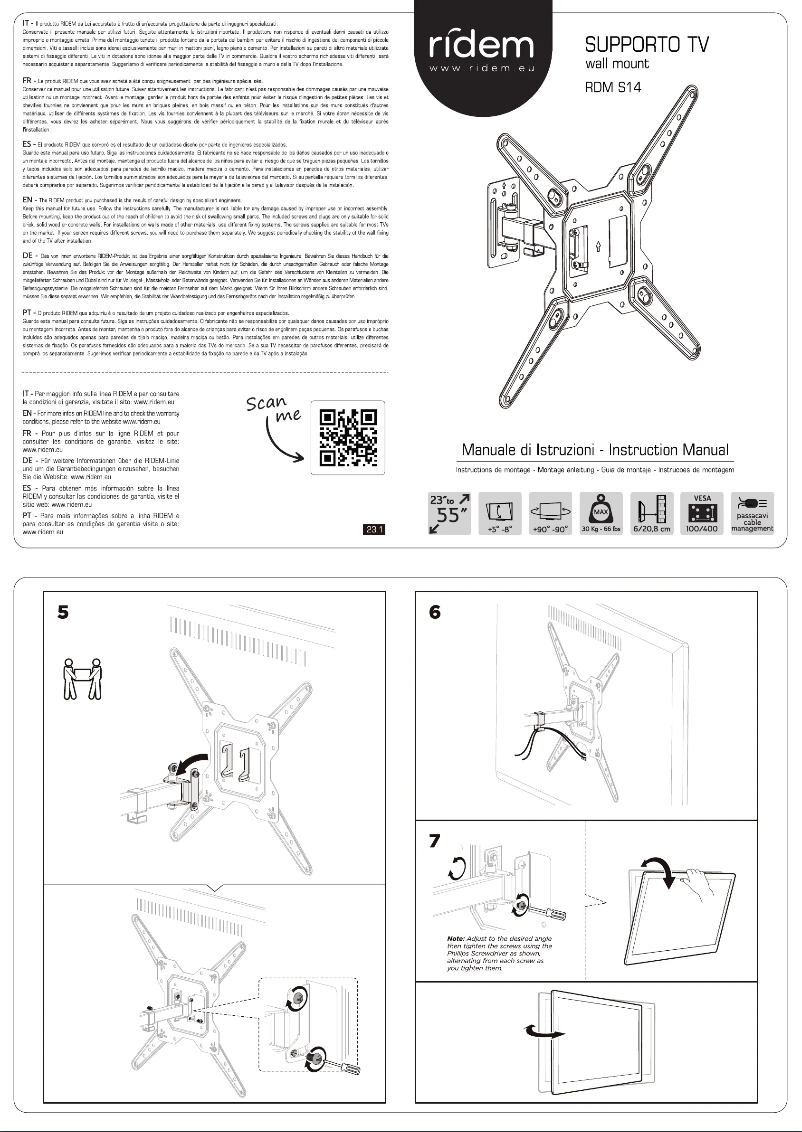 Page 1 de la notice Manuel utilisateur Ridem RDM S14