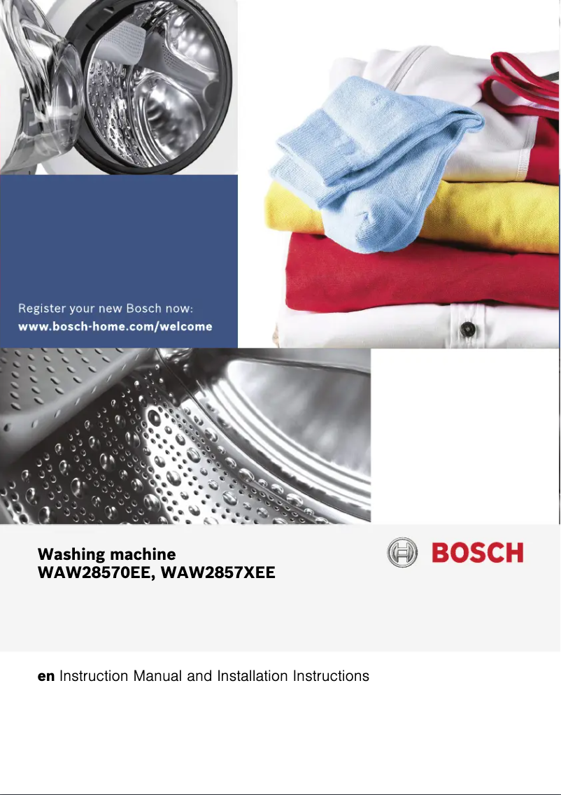 Page 1 de la notice Mode d'emploi Bosch Serie | 8 WAW28570