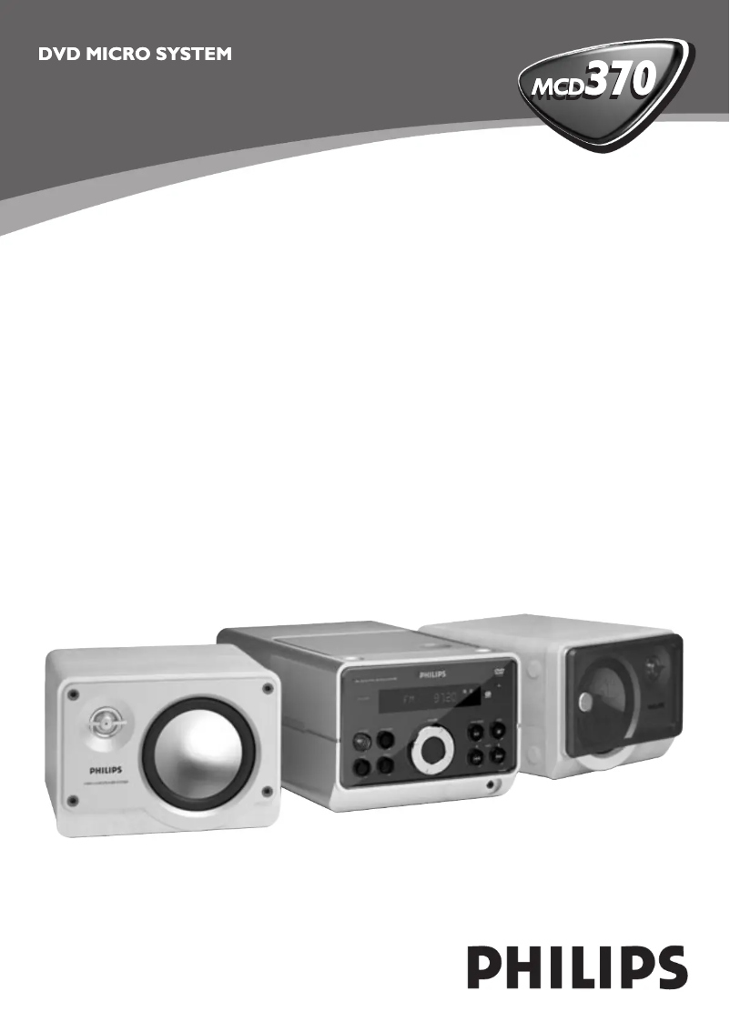 Page 1 de la notice Manuel utilisateur Philips MC-D370