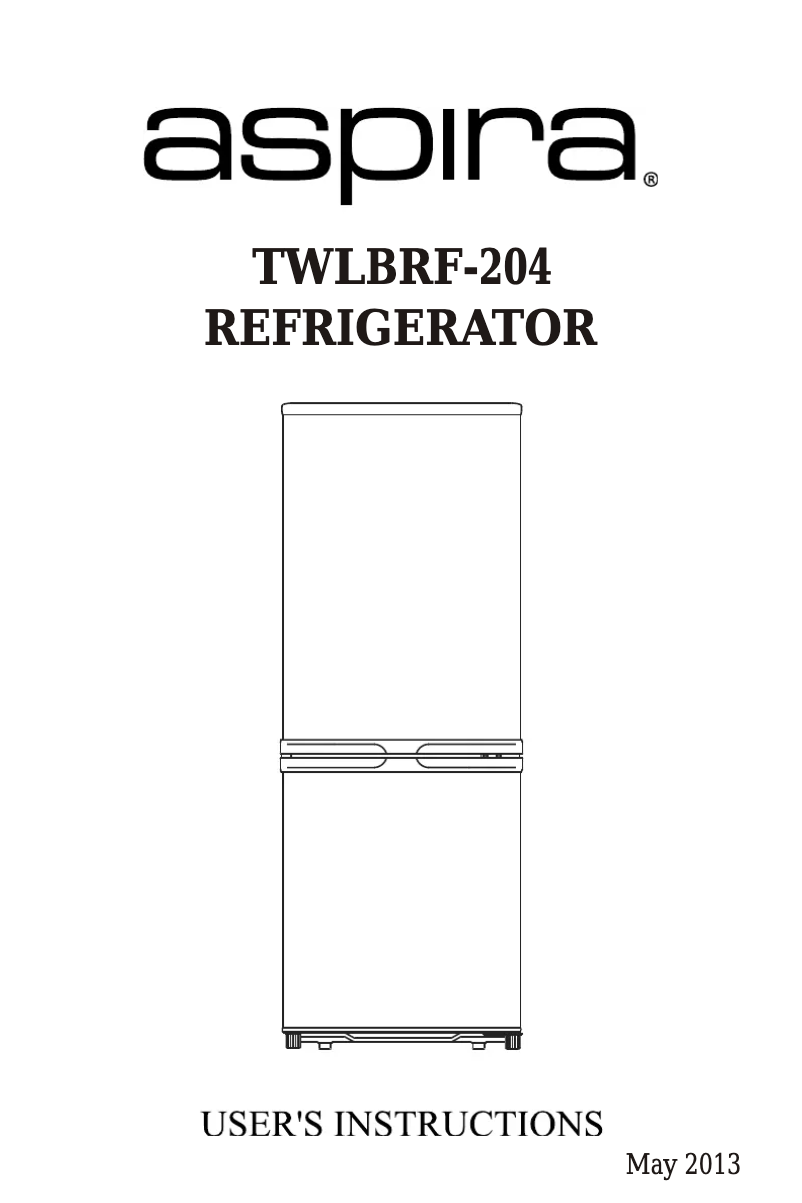 Page 1 de la notice Manuel utilisateur Aspira BRF-204