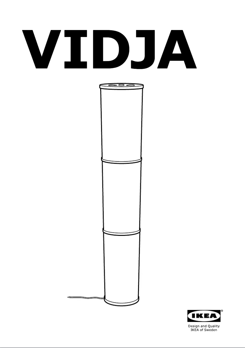 Page 1 de la notice Instructions / montage Ikea VIDJA