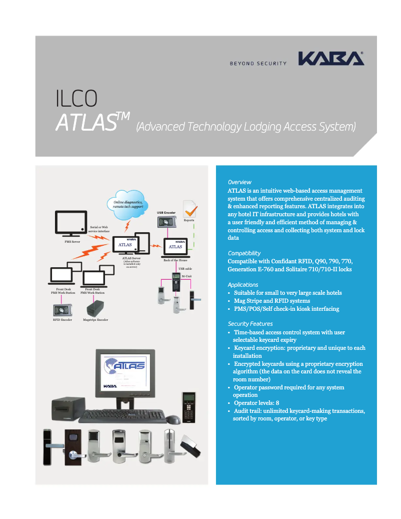 Page 1 of the manual Technical Sheet Dormakaba ILCO ATLAS